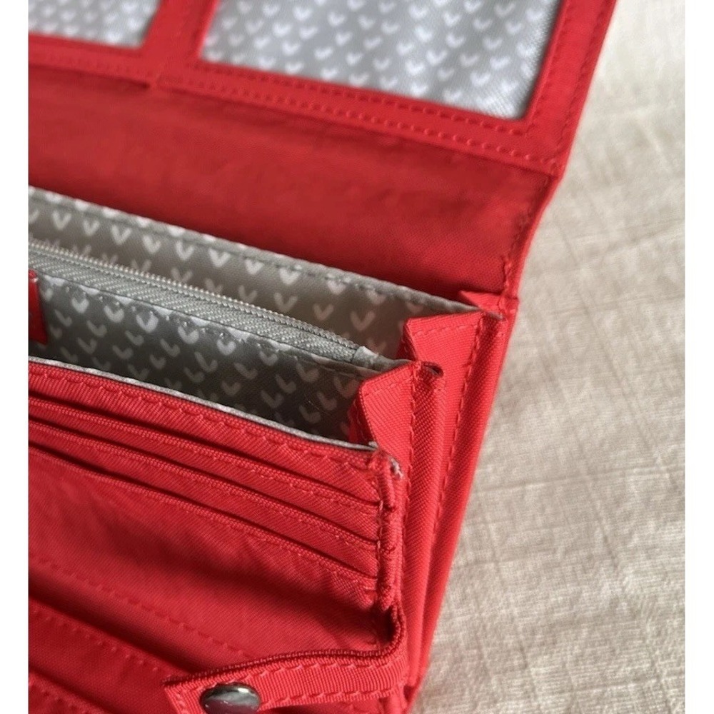 Kipling Money Land Snap Wallet, RFID Red Rouge - NWOT - Picture 6 of 9